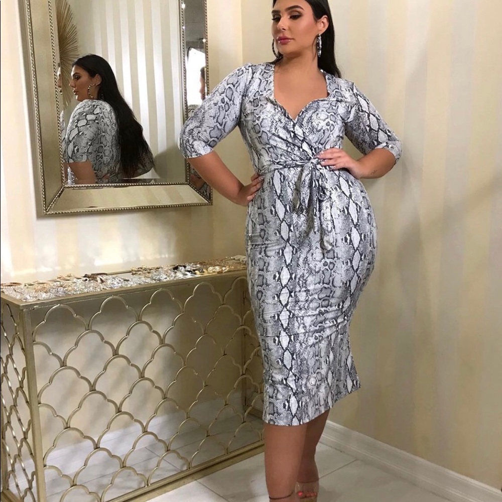 Snake print dress